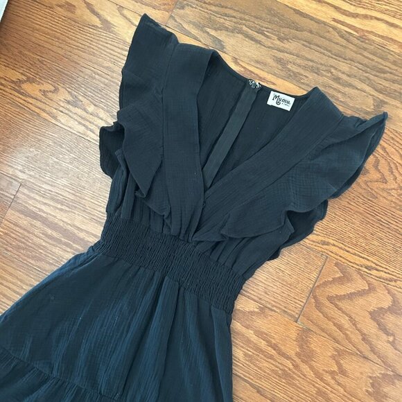 Show Me Your Mumu Adella Mini Dress Ruffle Sleeve V Neck Size XS Tiered Smocked - Picture 8 of 14